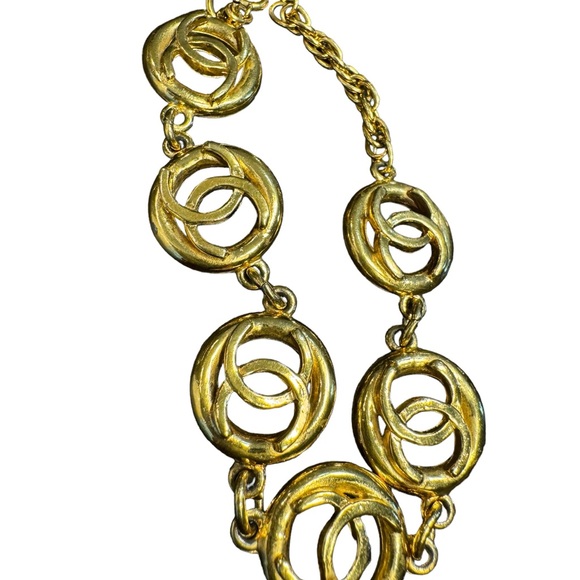 CHANEL VINTAGE RARE MULTI LOGO CHARM BRACELET - Picture 7 of 16